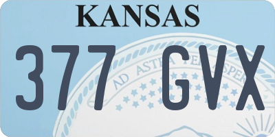 KS license plate 377GVX