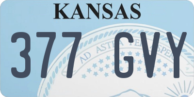 KS license plate 377GVY