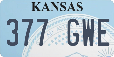 KS license plate 377GWE