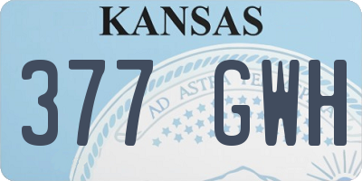 KS license plate 377GWH
