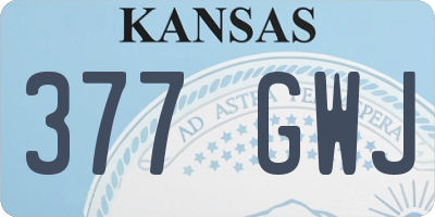 KS license plate 377GWJ