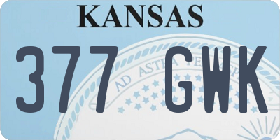 KS license plate 377GWK