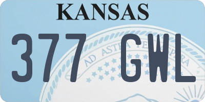 KS license plate 377GWL