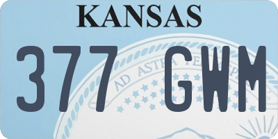 KS license plate 377GWM