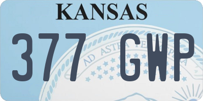 KS license plate 377GWP