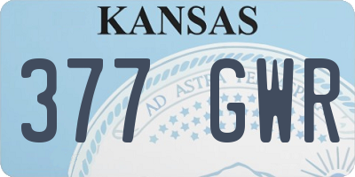 KS license plate 377GWR