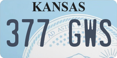 KS license plate 377GWS
