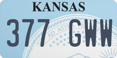 KS license plate 377GWW