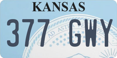 KS license plate 377GWY