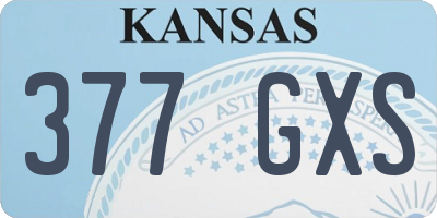 KS license plate 377GXS