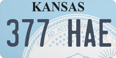 KS license plate 377HAE