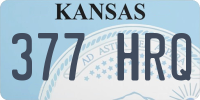 KS license plate 377HRQ