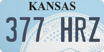 KS license plate 377HRZ