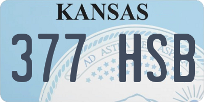 KS license plate 377HSB
