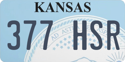 KS license plate 377HSR