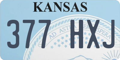 KS license plate 377HXJ