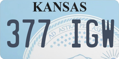 KS license plate 377IGW