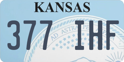 KS license plate 377IHF