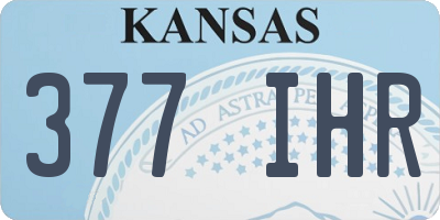 KS license plate 377IHR