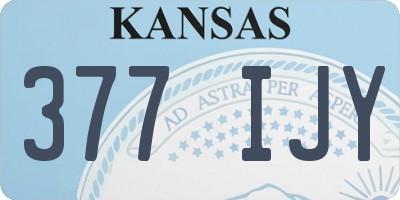 KS license plate 377IJY
