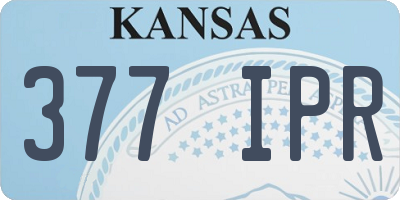 KS license plate 377IPR