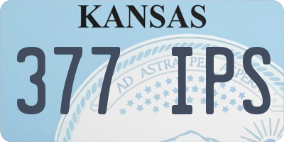 KS license plate 377IPS