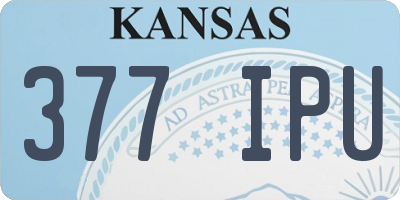 KS license plate 377IPU