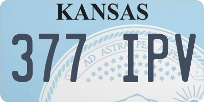KS license plate 377IPV