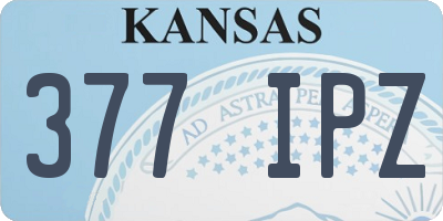 KS license plate 377IPZ