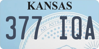 KS license plate 377IQA