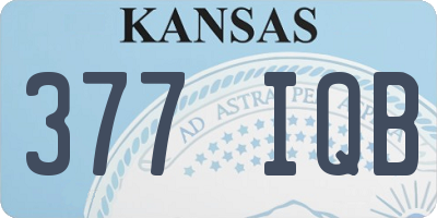 KS license plate 377IQB