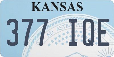 KS license plate 377IQE