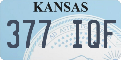 KS license plate 377IQF