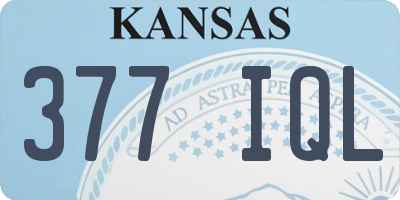 KS license plate 377IQL