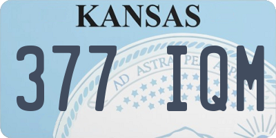KS license plate 377IQM