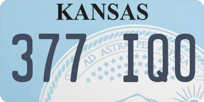 KS license plate 377IQO