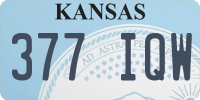KS license plate 377IQW