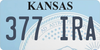 KS license plate 377IRA