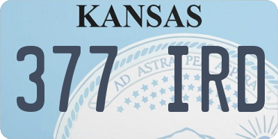KS license plate 377IRD