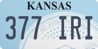 KS license plate 377IRI