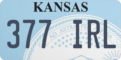 KS license plate 377IRL