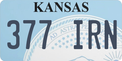 KS license plate 377IRN