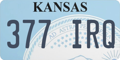 KS license plate 377IRQ