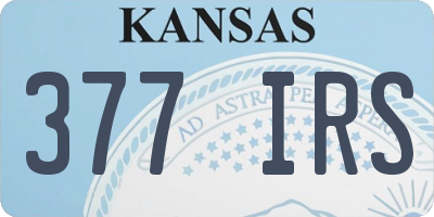 KS license plate 377IRS