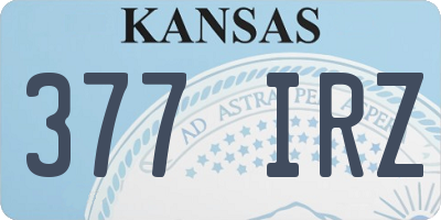 KS license plate 377IRZ