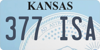 KS license plate 377ISA