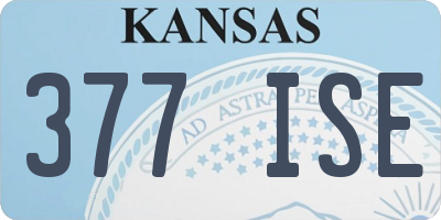 KS license plate 377ISE