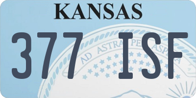 KS license plate 377ISF