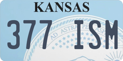KS license plate 377ISM