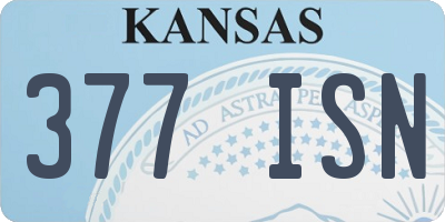 KS license plate 377ISN